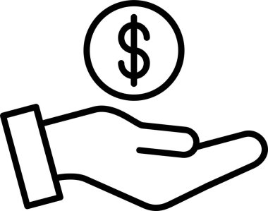 Bağış kutusu ikonu vektör illüstrasyonu