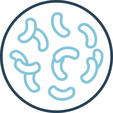 Lactobacillus web simgesi, basit vektör çizimi