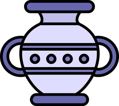 Vazo. Web simgesi basit illüstrasyon