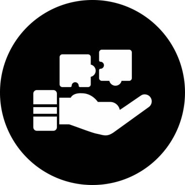 Sorun Çözme simgesi, basit vektör illüstrasyonu