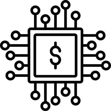 Çip simgesi vektör illüstrasyon tasarımı