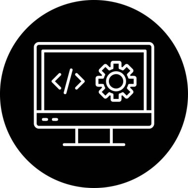 Hesaplanıyor. Web simgesi vektör illüstrasyonu