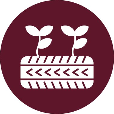 Lastik izi simgesi, vektör çizimi basit tasarım