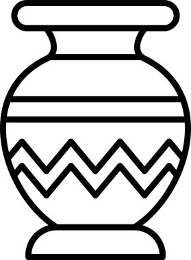 Vazo. Web simgesi basit illüstrasyon