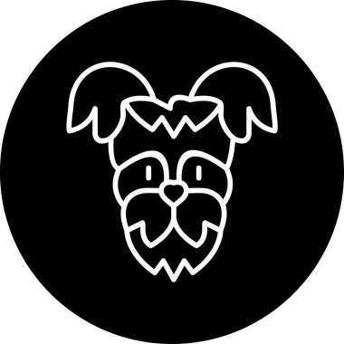 Yorkshire Terrier ikon vektör illüstrasyonu