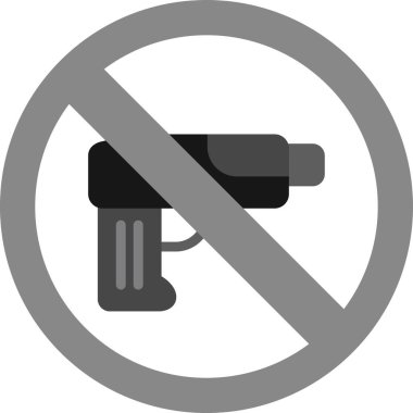 Silah işareti yok, vektör illüstrasyonu 