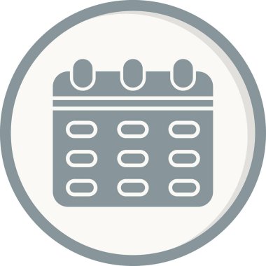 Takvim simgesi, vektör illüstrasyonu basit tasarım