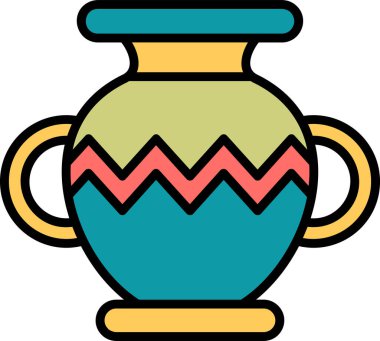 Vazo. Web simgesi basit illüstrasyon