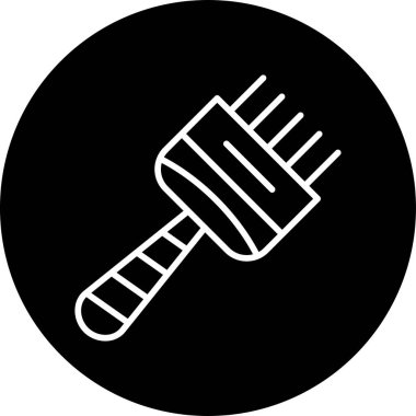  Saç boyası fırçası. Basit illüstrasyon