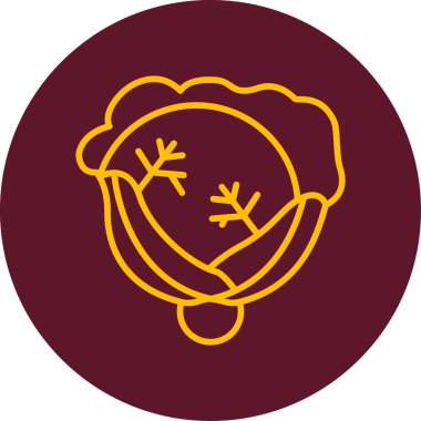 Lahana. Web simgesi basit illüstrasyon