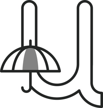 Küçük harf u 'nun vektör çizimi                                     