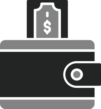 Wallet icon, vector illustration simple design