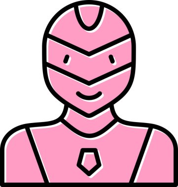 Süper kahraman ağ simgesi, vektör illüstrasyonu