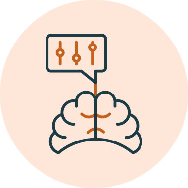 Zihin kontrolü. Web simgesi basit illüstrasyon 