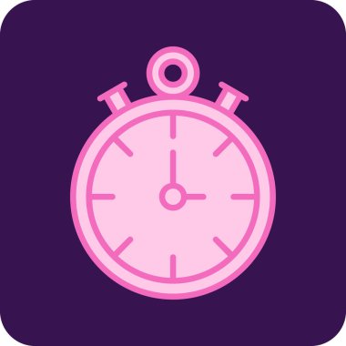 Kronometre simgesi, vektör illüstrasyonu basit tasarım