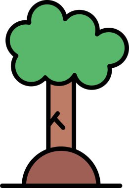 Ağaç. Web simgesi basit illüstrasyon 