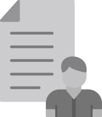 Düz estetik bir kullanıcı veri simgesinin vektör illüstrasyonu.