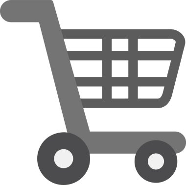 Alışveriş arabası ikon vektör illüstrasyonu