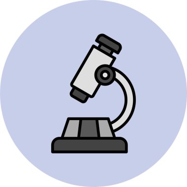 Mikroskop. Web simgesi basit illüstrasyon
