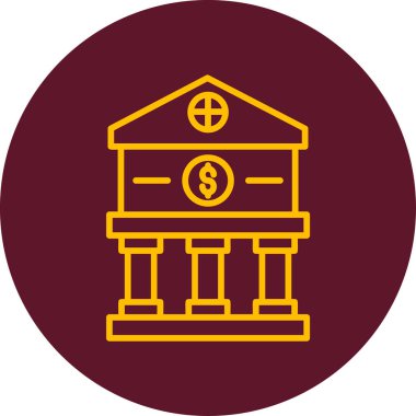 Banka web simgesi basit illüstrasyon 