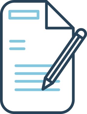 Minimalist belge simgesi, vektör illüstrasyonu basit tasarım