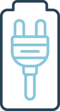 Basit Plug simgesi vektör illüstrasyonu