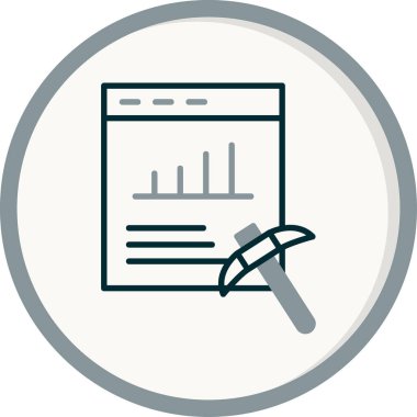 business Data Mining ikon vektör illüstrasyon tasarımı