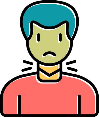 Tiroid. Web simgesi basit illüstrasyon