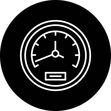 Speedometer web simgesi, vektör illüstrasyonu