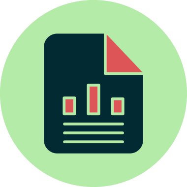 Düz estetik bir kullanıcı veri simgesinin vektör illüstrasyonu.