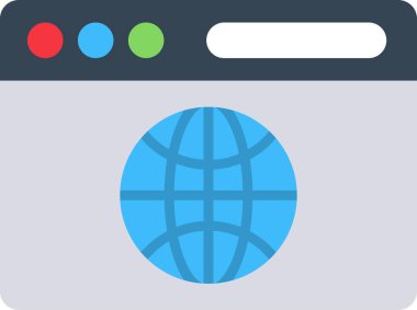 Tarayıcı modern simgesinin vektör illüstrasyonu