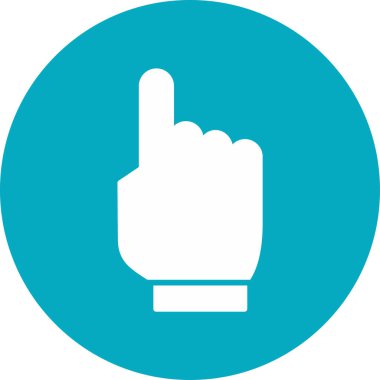 düz parmak ikonu vektör illüstrasyonu