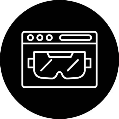 Tarayıcı modern simgesinin vektör illüstrasyonu