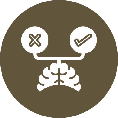 Karar verme ikonu. vektör illüstrasyonu