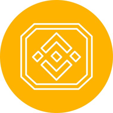 Binance madeni parası. Web simgesi basit illüstrasyon