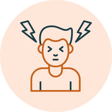Anksiyete web simgesi vektör illüstrasyonu