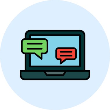 Röportaj web simgesi vektör çizimi