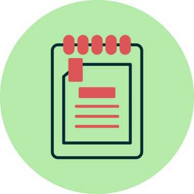 Not al. Web simgesi basit illüstrasyon