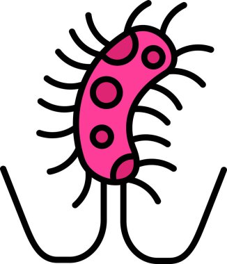 salmonella. Web simgesi basit illüstrasyon 