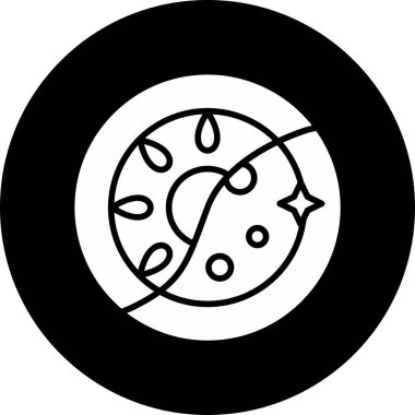 Gündüz ve Gece simgesi, vektör illüstrasyonu 