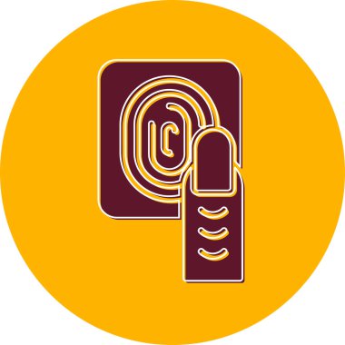 Biyometrik ağ simgesi vektör çizimi