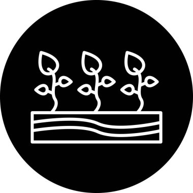 ağaç bitkileri simge vektör illüstrasyonu