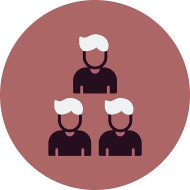 Takım çalışması. Web simgesi basit illüstrasyon