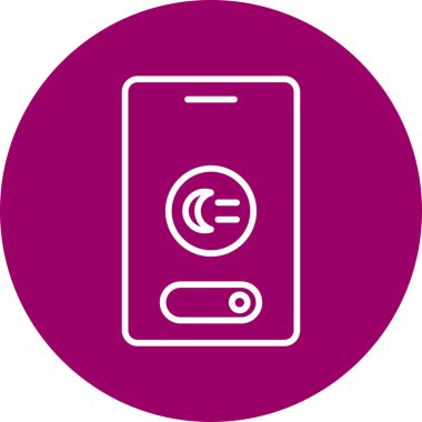 Gece modu. Web simgesi basit illüstrasyon