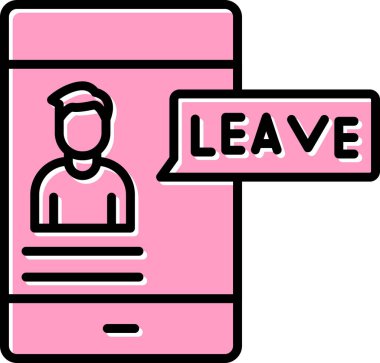 İleti simgesi, vektör illüstrasyonu bırak  