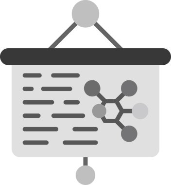 sunum simgesi, vektör illüstrasyonu basit tasarım