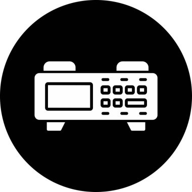 Ses kutusu. Web simgesi basit illüstrasyon