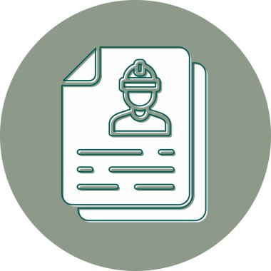 Minimalist belge simgesi, vektör illüstrasyonu basit tasarım