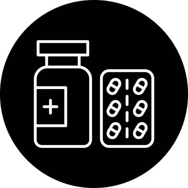 uyuşturucu ve hap ikonu vektör illüstrasyonu 