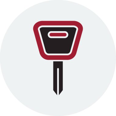 Araba anahtar simgesi, vektör çizim